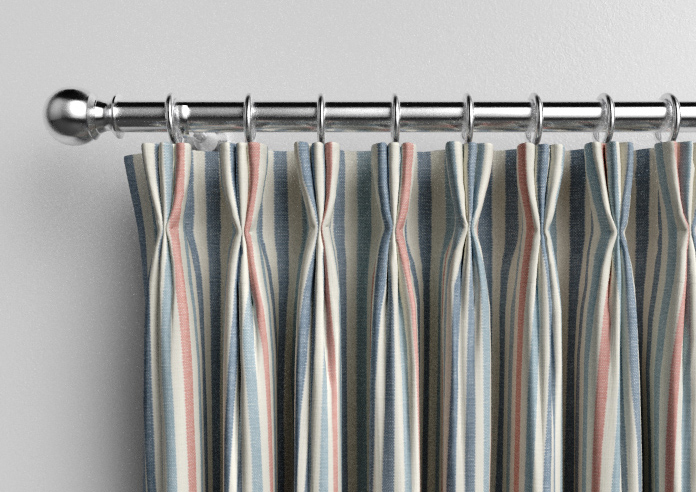 Emily Bond Cornish Stripe, Blue Multi - Made to Measure Curtains - Image 11